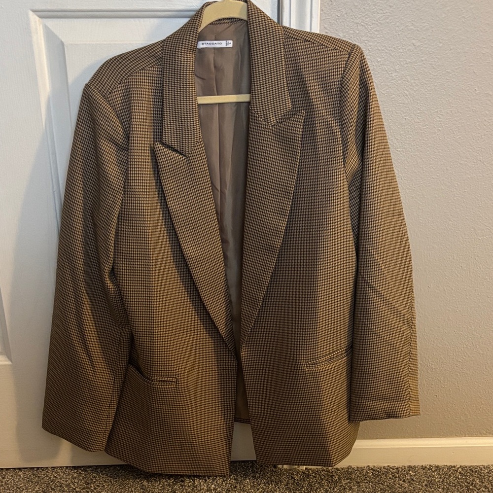 Brown Patterned Blazer